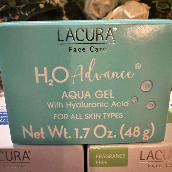 LACURA Set of 3 Face Care Routine Day Night H2O Aqua Gel HTF - Picture 4 of 6